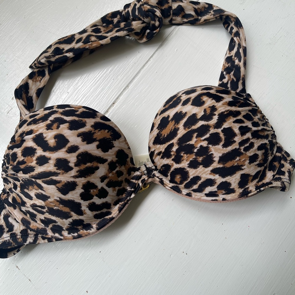 Victoria's Secret Brown and Black Leopard Print Bikini